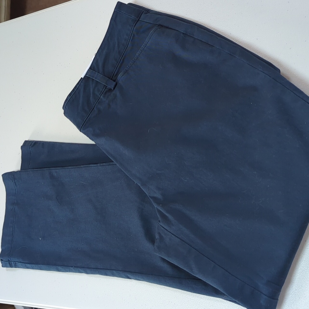 Lands End, navy chino pants. 16